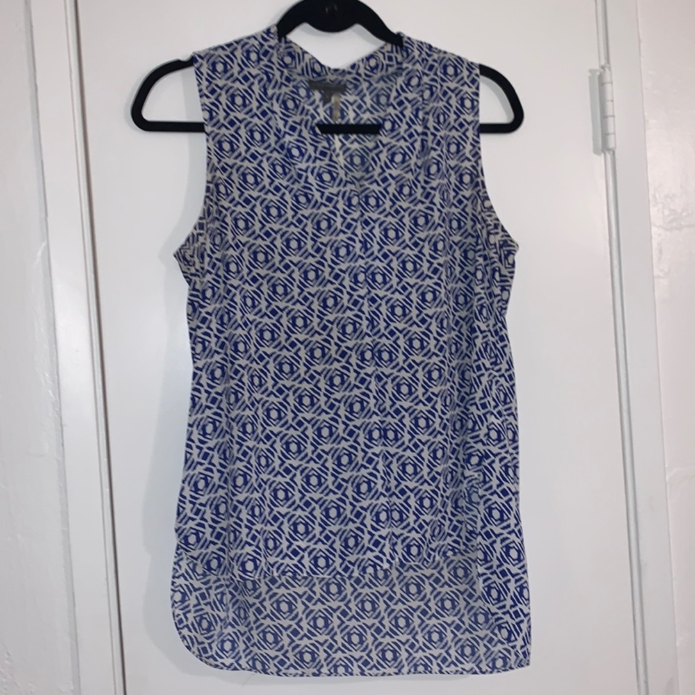 Vince Camino Sleeveless Geometric Blouse